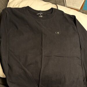 Champion Black Crewneck Sweatshirt with Subtle Logo